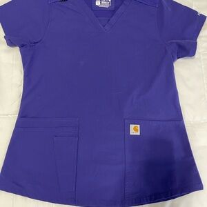 Carhartt Women's V-Neck Purple Scrub Top